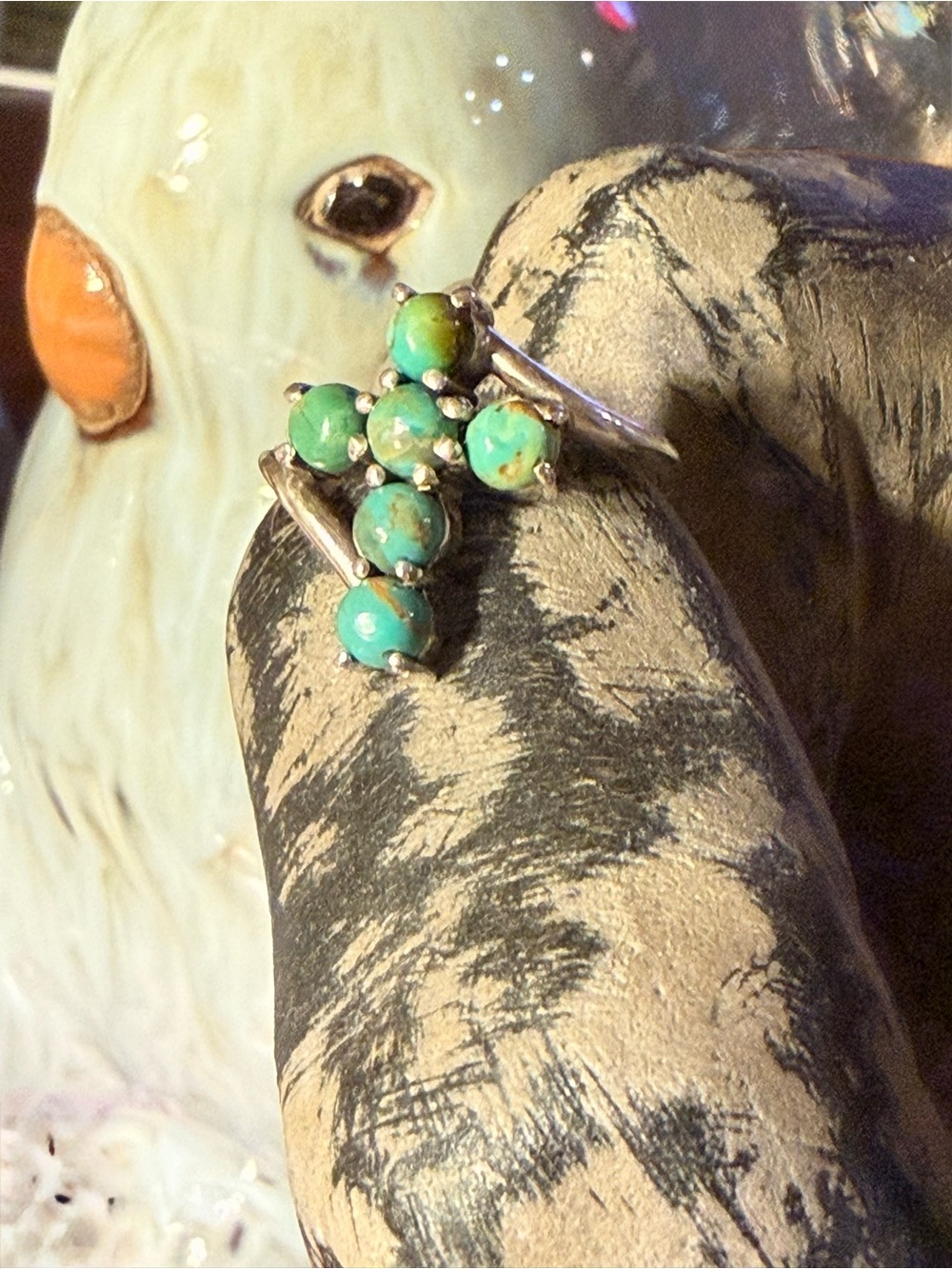 Kingman Turquoise Cross Ring
Southwestern  Artisan Handmade